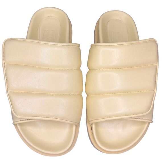 GIABORGHINI STITCHED PUFFY SLIDES Made in Italy NWOB Size 36 - Picture 2 of 7